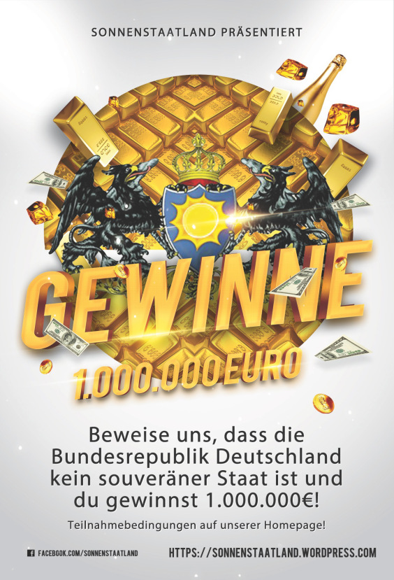 Gewinne 1 Million Euro! Beweise uns, dass die Bundesrepublik kein souveränder Staat ist.